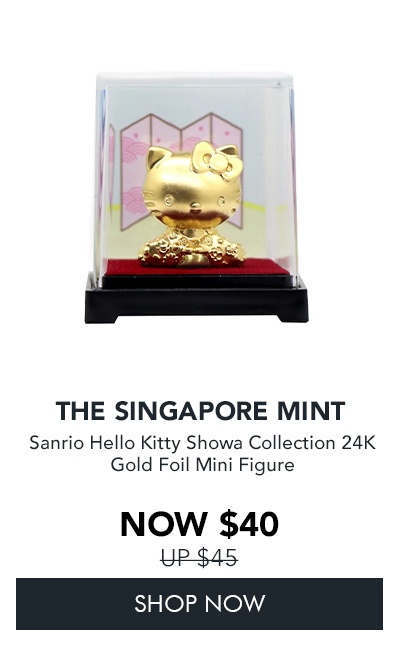 Sanrio Hello Kitty Showa Collection 24K Gold Foil Mini Figure
