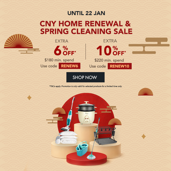 Extra 6% off $180 min. spend. Use code RENEW6 Extra 10% off* $220 min. spend. Use code RENEW10