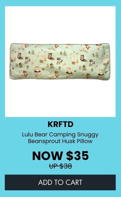 KRFTD Lulu Bear Camping Snuggy Beansprout Husk Pillow