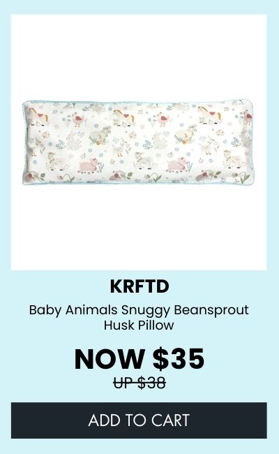 KRFTD Baby Animals Snuggy Beansprout Husk Pillow