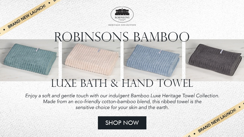 All New Robinsons Bamboo Luxe Bath & Hand Towel Heritage Collection