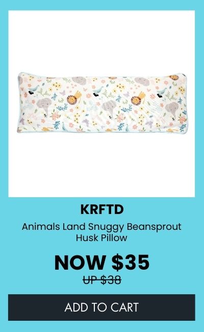 KRFTD Animals Land Snuggy Beansprout Husk Pillow