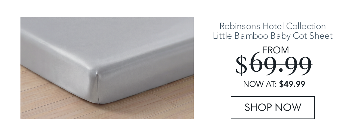 Little Bamboo Baby Cot Sheet Extra 20% off no min. spend. Use code LITTLE20