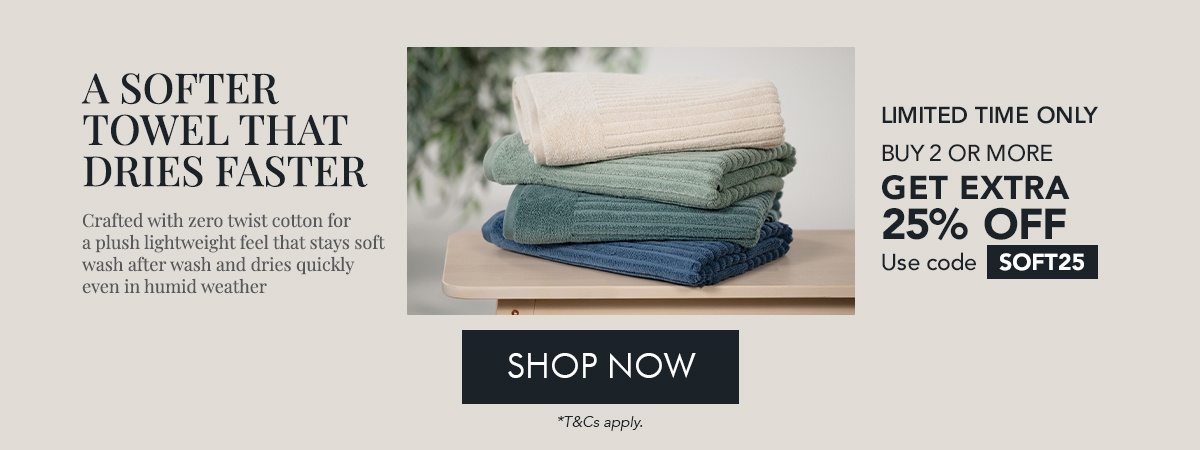 Signature Soft Towels, buy 2 or more and get extra 25% off 