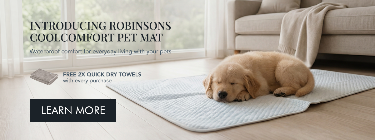 Robinsons Cooling Waterproof Pet Mat Free 2x Quick Dry Towels with purchase