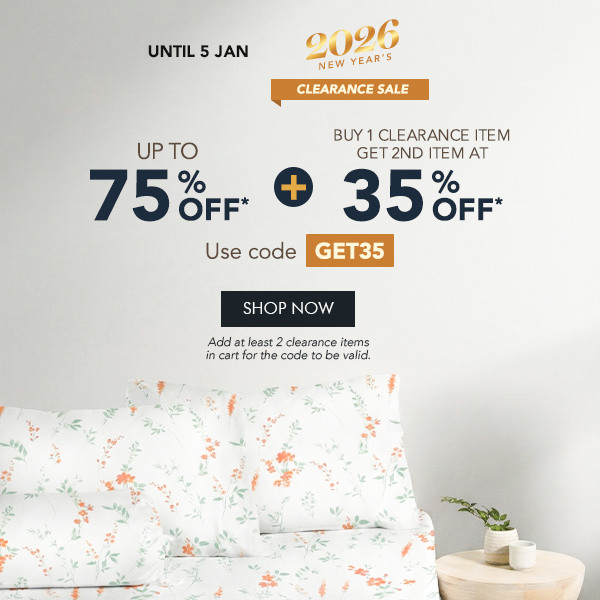 Buy 1 Clearance item, Get 2nd item at 35% OFF (on the lowest value item). Use code GET35