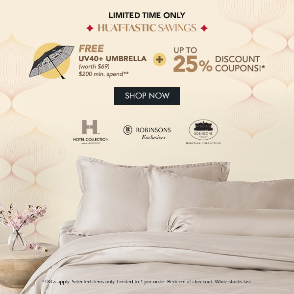 Buy 1 get 20% OFF with code RBC20 Buy 2 get 23% OFF with code RBC23 Buy 3 Get 25% OFF with code RBC25 + Free UV40+ Compact Umbrella min. $200 spend