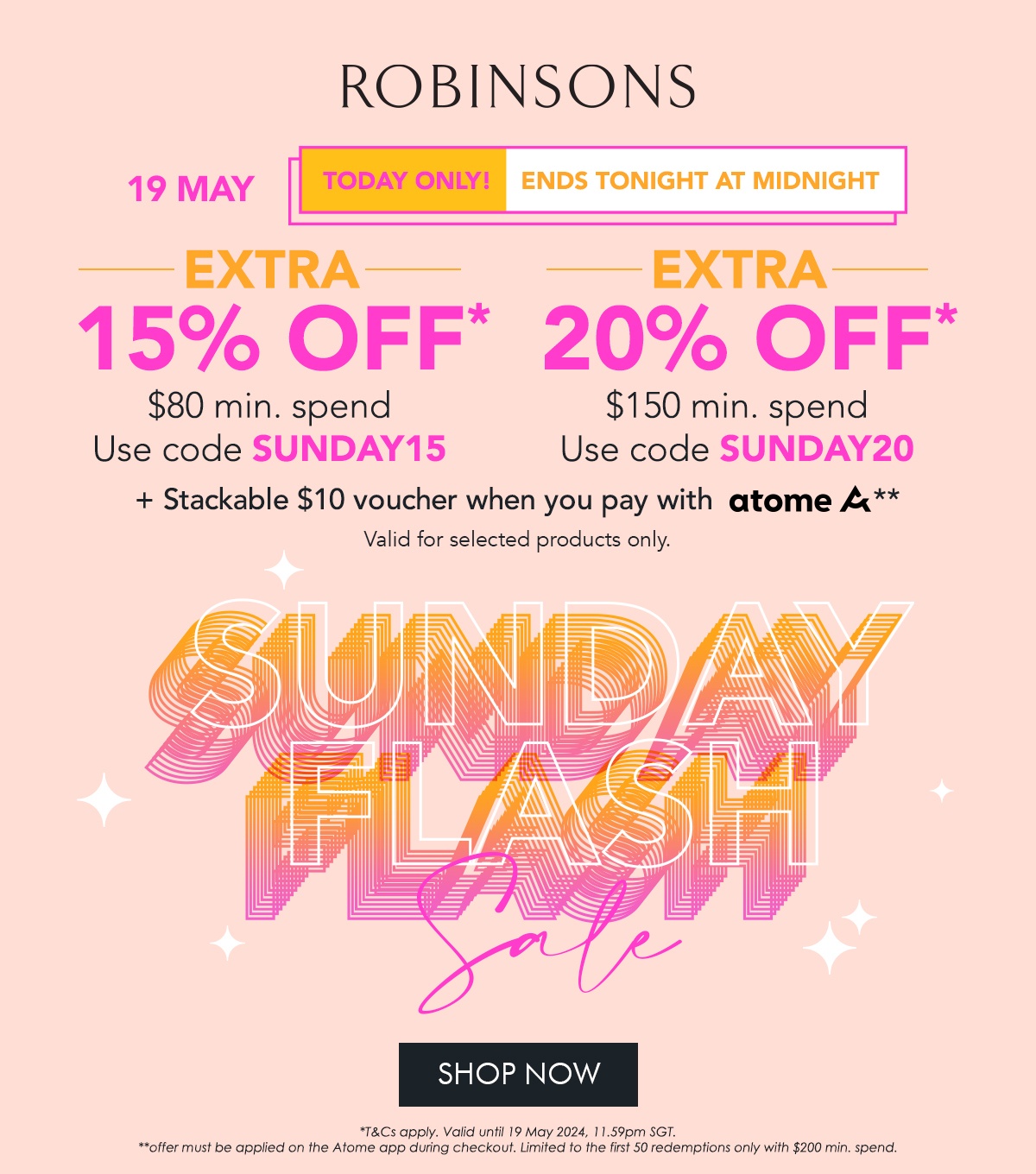 Sunday Flash Sale