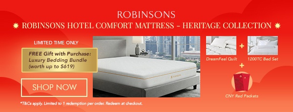 Robinsons Hotel Comfort Mattress: Free Luxury Bedding Bundle with every purchase 