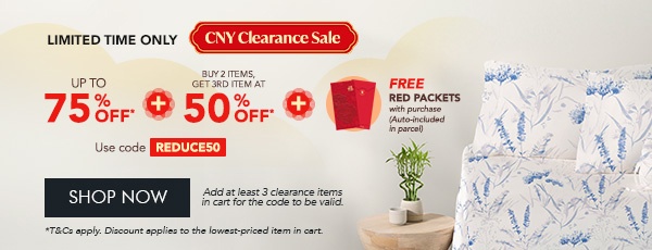 Clearance CNY Ends tonight 