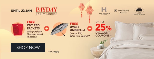 Buy 1 get 20% OFF with code RB20 Buy 2 get 23% OFF with code RB23 Buy 3 Get 25% OFF with code RB25 Free Red Packets + Free UV40+ Compact Umbrella min. $200 spend
