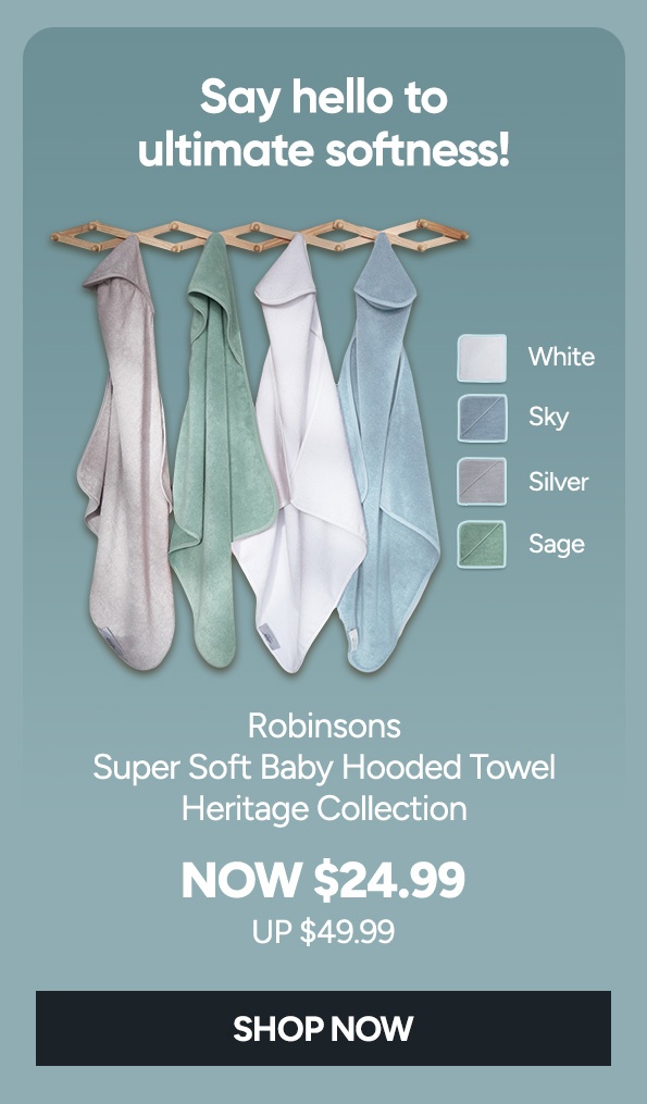 Robinsons Super Soft Baby Hooded Towel Heritage Collection