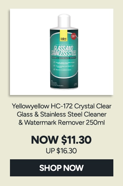 Yellowyellow HC-172 Crystal Clear Glass & Stainless Steel Cleaner & Watermark Remover 250ml