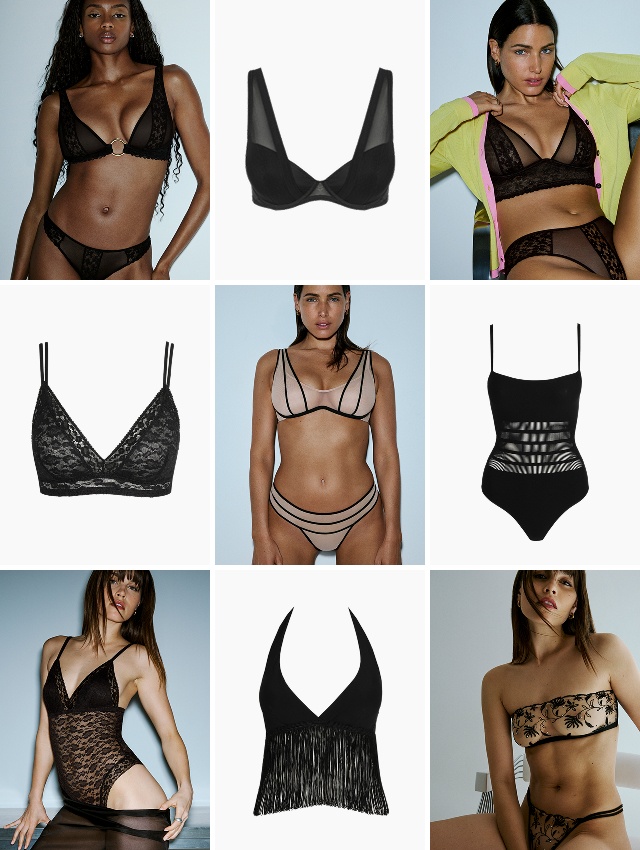 Sarda black lingerie