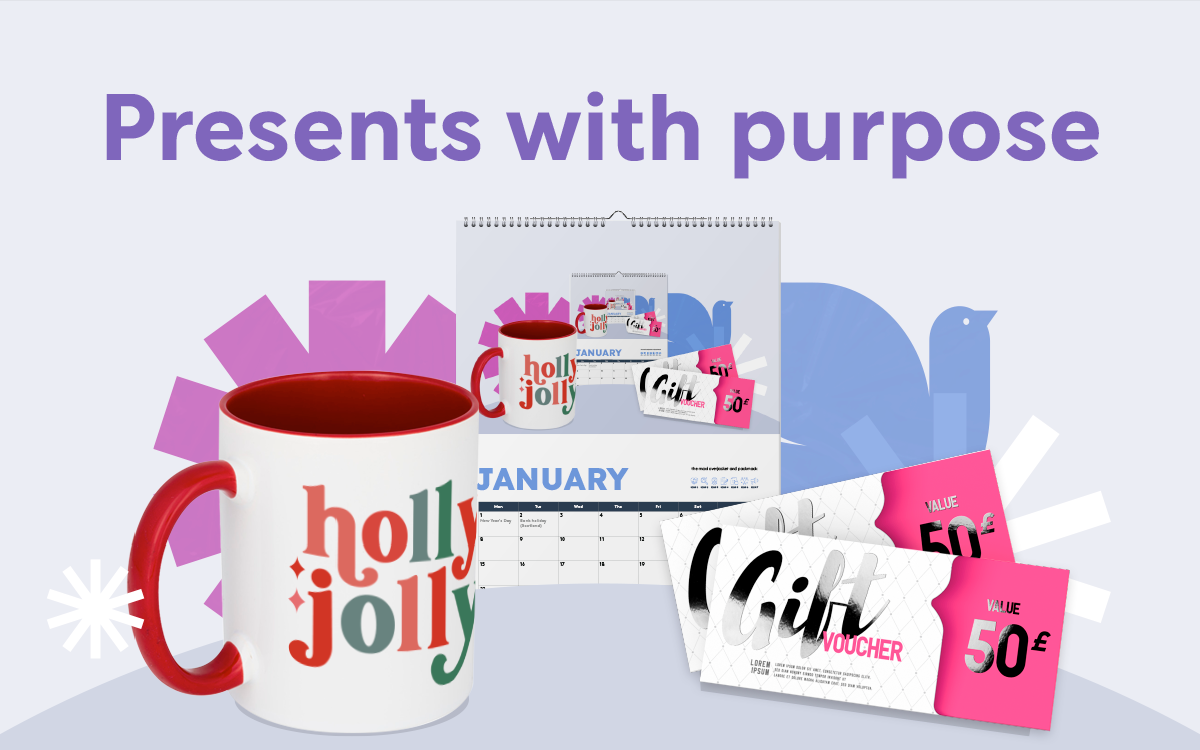 Presents with purpose