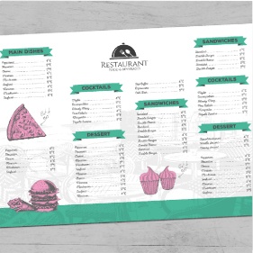 Flat Restaurant Menus