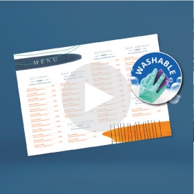 Waterproof Menus