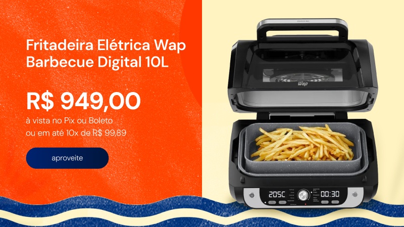 Fritadeira Elétrica Wap Barbecue Digital 10L FW00962