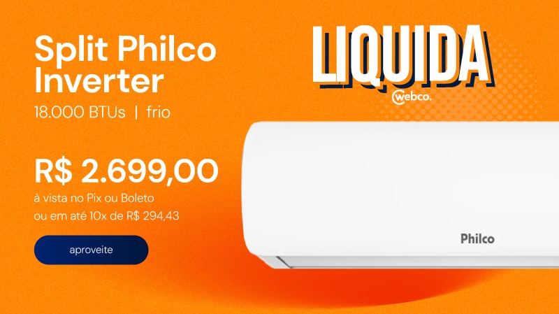 Ar Condicionado Split Inverter Philco 18000 BTUs Frio 220V PAC18FC