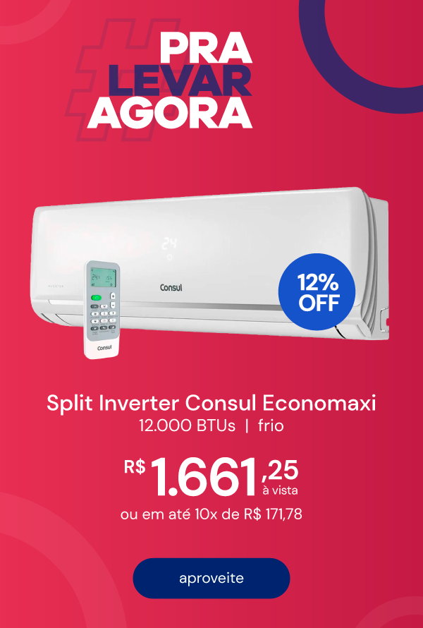 Ar Condicionado Consul Triple Inverter Economaxi Split Frio 12000 BTUS Bivolt