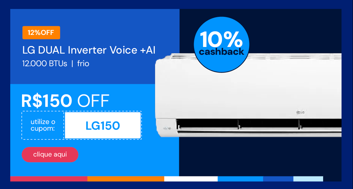 Ar-Condicionado LG DUAL Inverter Voice +AI 12.000 BTUS Frio 220V - S3-Q12JA31K