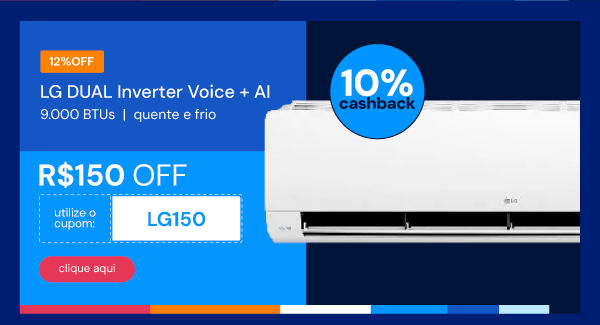 Ar Condicionado LG DUAL Inverter Voice + AI 9.000 BTUS Quente- Frio 220V - S3-W09AA31C