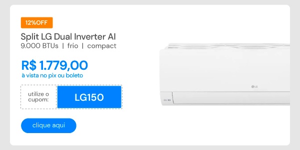 Ar Condicionado Split Dual Inverter LG Compact AI 9000 BTUs Frio 220V S3-Q09AAQAK