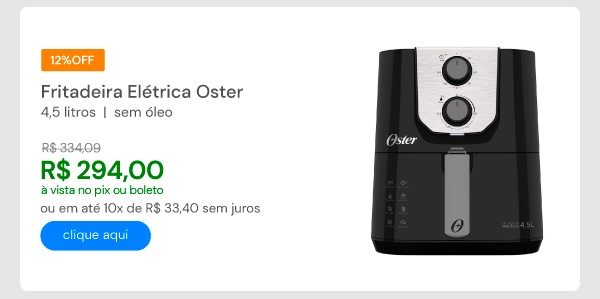 Fritadeira Elétrica Sem Óleo Oster Black Perform 4,5L OFRT510