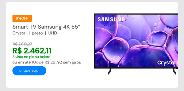 Smart TV Samsung 4K UHD Crystal 55