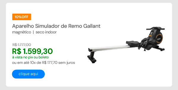 Aparelho Simulador de Remo Magnético Seco Indoor Gallant (GRS03HMGA-PT)