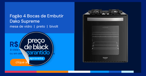 Cooktop De Indução 4 Bocas Preto Com Zona Flexível Dako Diplomata 220V